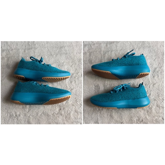 NWOT Allbirds Mizzle Wool Runner Up Sneaker Deep Emerald Rugged Khaki Sz 5 - Picture 4 of 13